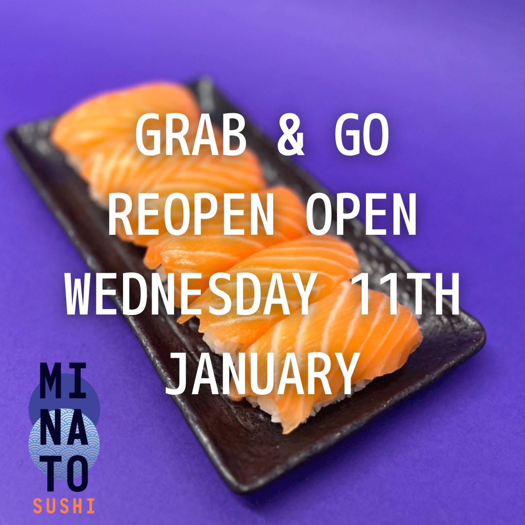 We are back tomorrow! We hope you’ve missed us 🍣 

#sushi #eastlothian #haddington #sushitakeaway #tasty #minatosushi