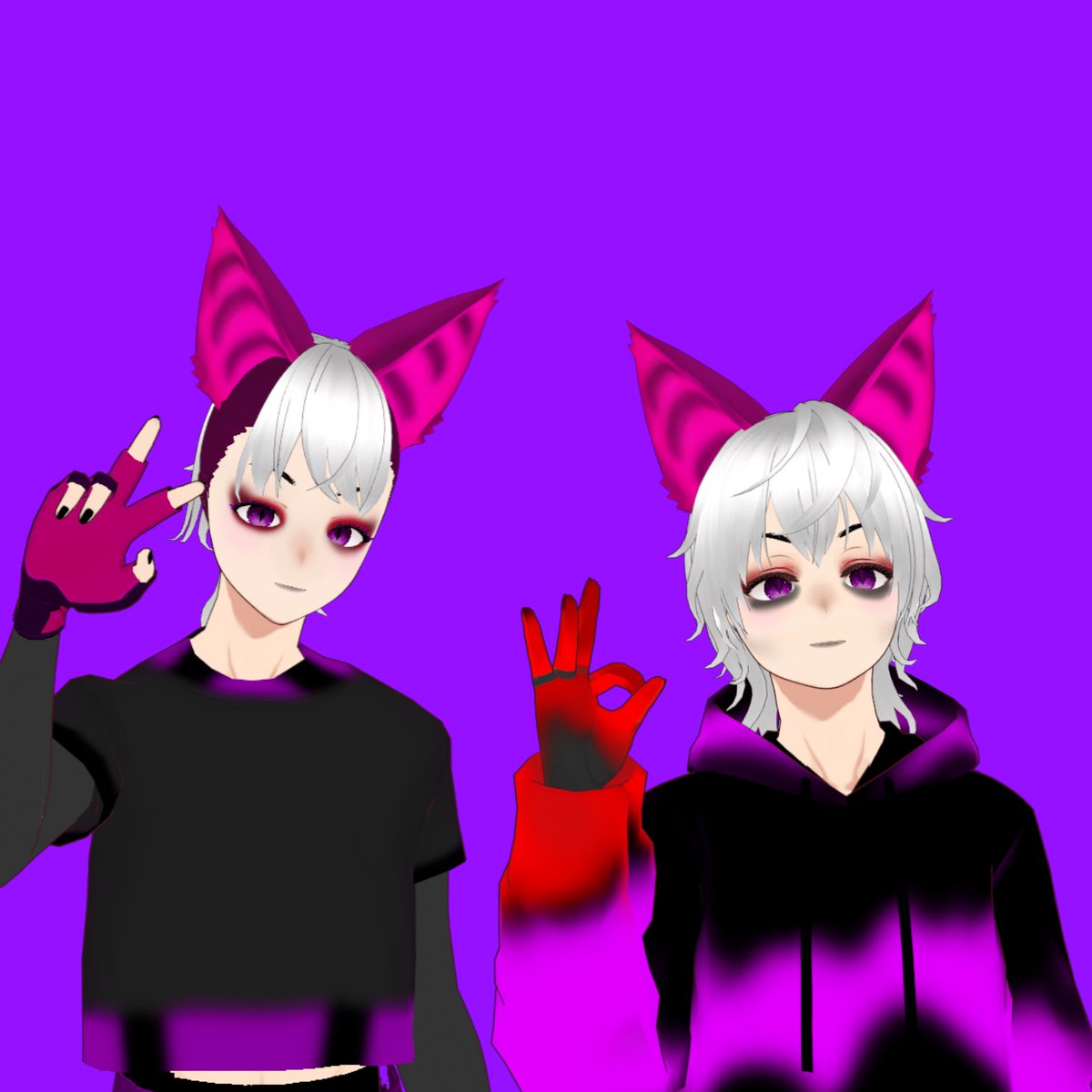 Which outfit do you like more???? #vtuber #VtuberUprisings #twitch #twitchstreamer #streamers #videogames #gaming #gamer #bat #vampirebat