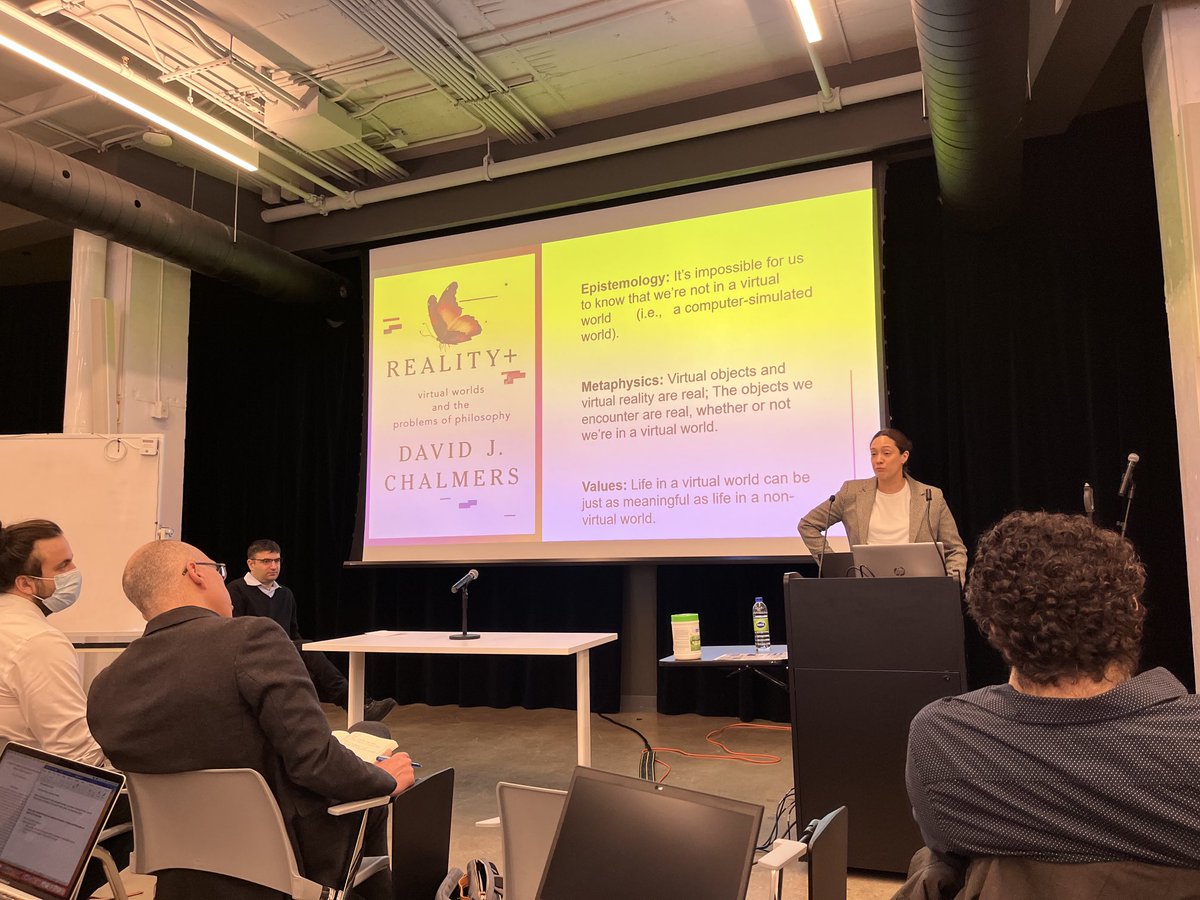 cpassosf's tweet image. excelente workshop on ⁦@davidchalmers42⁩ Reality+ book organized by Jon Simon &amp;amp; Jocelyn Maclure w talks by Yoshua Bengio, ⁦@karinavold⁩ Joelle Pineau, Chris Howard, Blake Richards, Aude Bandini at ⁦⁦@Mila_Quebec⁩