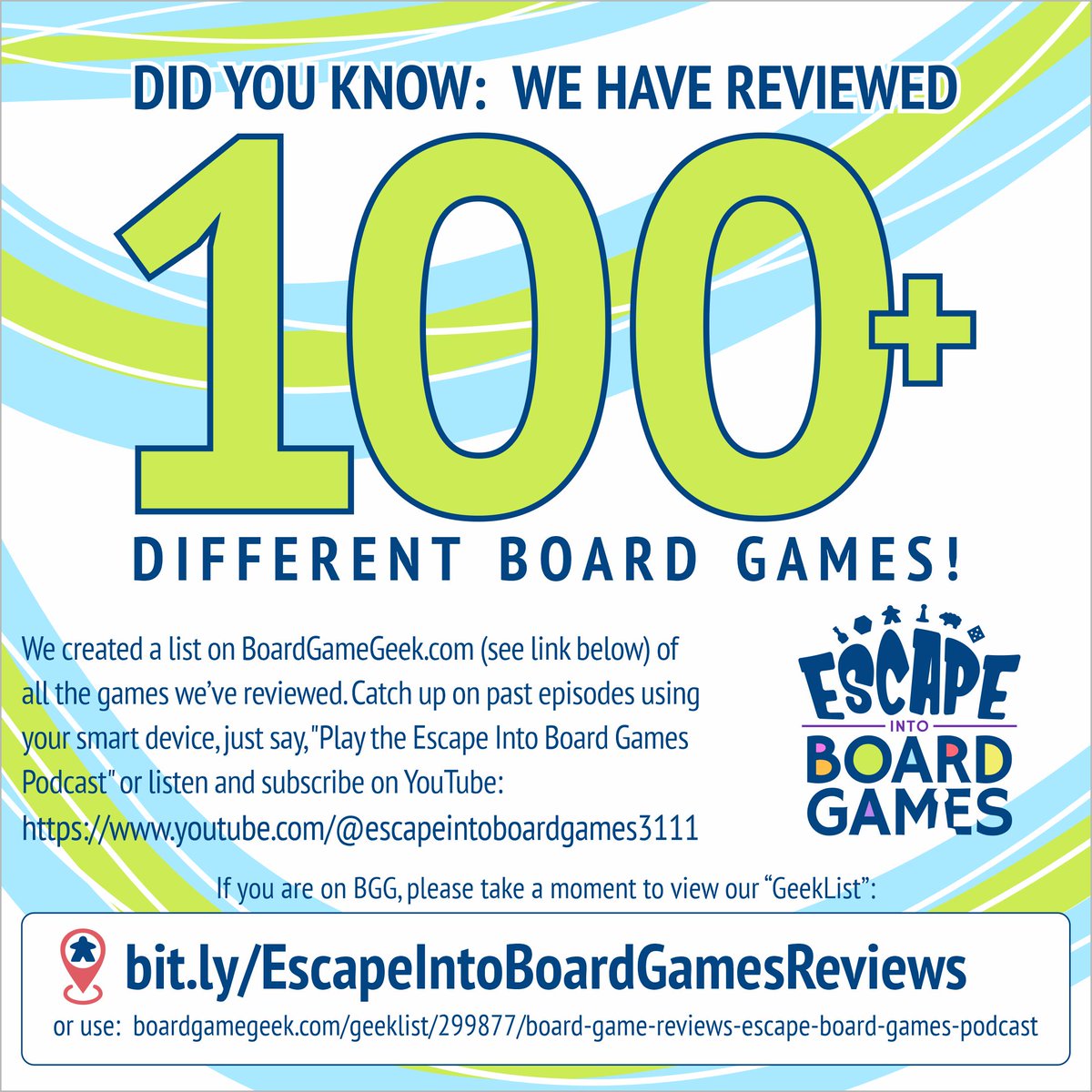 Escape Into Board Games | A podcast tweet media