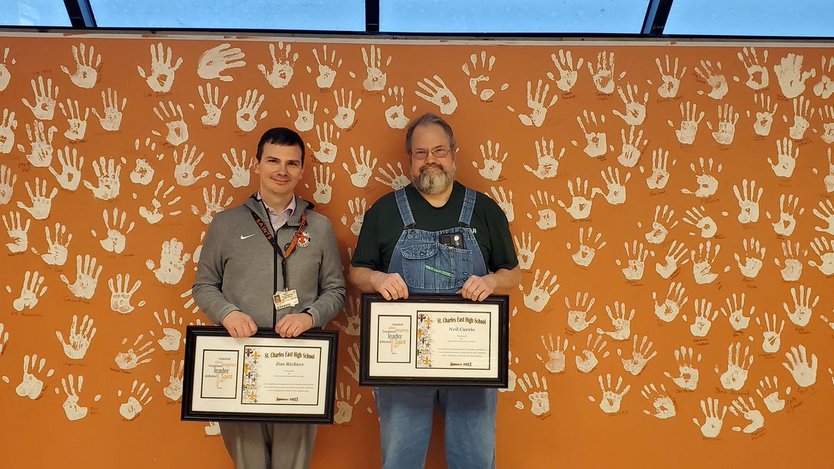 St. Charles East HS (@stcharleseast) on Twitter photo We are proud to announce our St. Charles East High School 2023 Kane County Educator of The Year Finalists. They are as follows: Neil Currie (High School Teacher Category) and Jim Richter (Administrator Category). Go Saints! <a href="/StCharlesD303/">School District 303</a> #AllinSaINts <a href="/KaneCountyROE/">Kane County ROE</a> We are proud to announce our St. Charles East High School 2023 Kane County Educator of The Year Finalists. They are as follows: Neil Currie (High School Teacher Category) and Jim Richter (Administrator Category). Go Saints! <a href="/StCharlesD303/">School District 303</a> #AllinSaINts <a href="/KaneCountyROE/">Kane County ROE</a>