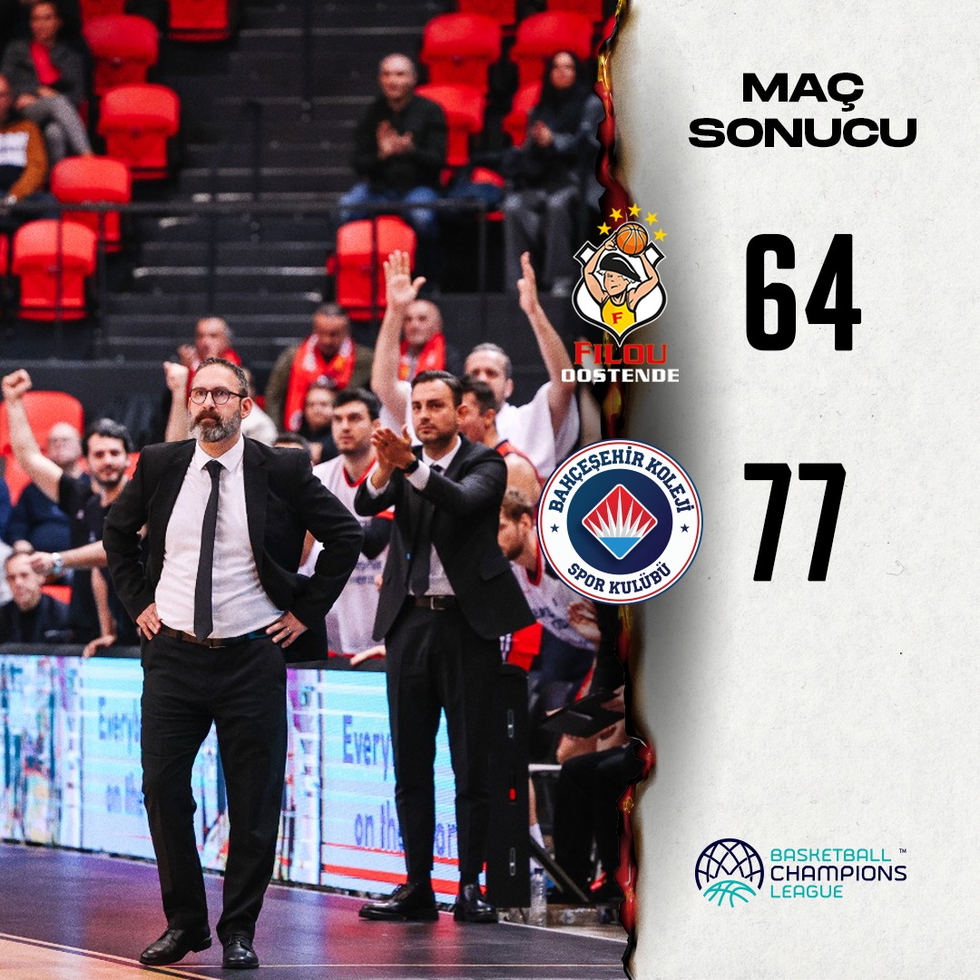 BKBasketbol's tweet photo. 🔥🔥Deplasmandan galibiyetle dönüyor, seriyi 3. maça uzatıyoruz!

FIBA Basketbol Şampiyonlar Ligi Play In 2. Maç / Maç Sonucu | Filou Oostende 64 - Bahçeşehir Koleji 77

Jamar Smith: 22 sayı
Jerry Boutsiele: 17 sayı
Muhammed Baygül: 13 sayı

❤️💙 #FlyHighTogether #BasketballCL https://t.co/xqnPBjIV2s