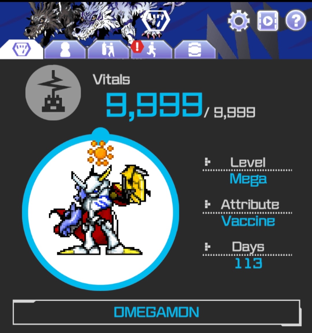 Sad7Statue's tweet photo. Best friends for 113 days! Going to put it in storage and try for an Omegamon Zwart 😅 #DigimonVB https://t.co/NMHuSVo4px
