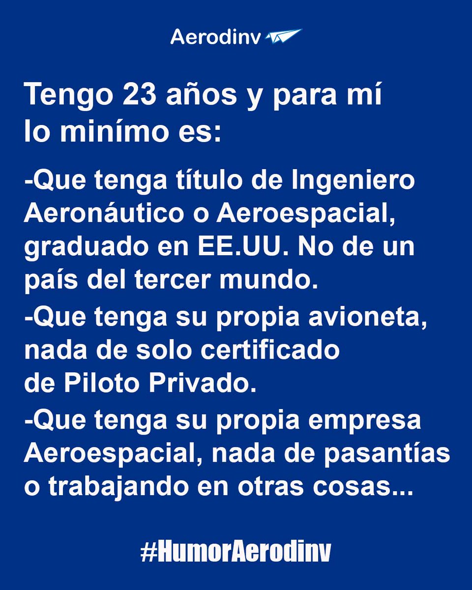 Aerodinv's tweet photo. Si no es así no quiero nada... #HumorAerodinv https://t.co/ozKbvDzBzA