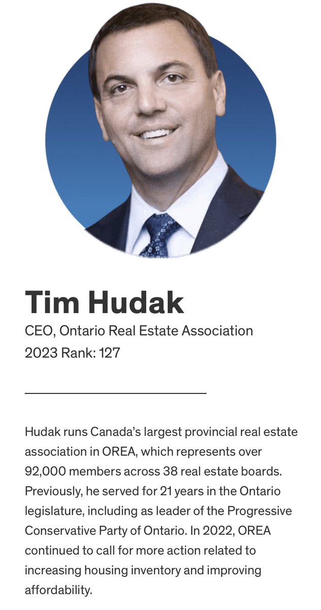Congratulations <a href="/timhudak/">Tim Hudak</a> for once again making the prestigious list North American Power 200 list of the most influential executives and leaders in the residential real estate industry. <a href="/OREAinfo/">OREA</a> <a href="/MooreintheAM/">John Moore</a> <a href="/NEWSTALK1010/">NEWSTALK 1010</a> <a href="/jerryagar1010/">Jerry Agar</a> 
#SP200 #OREA100