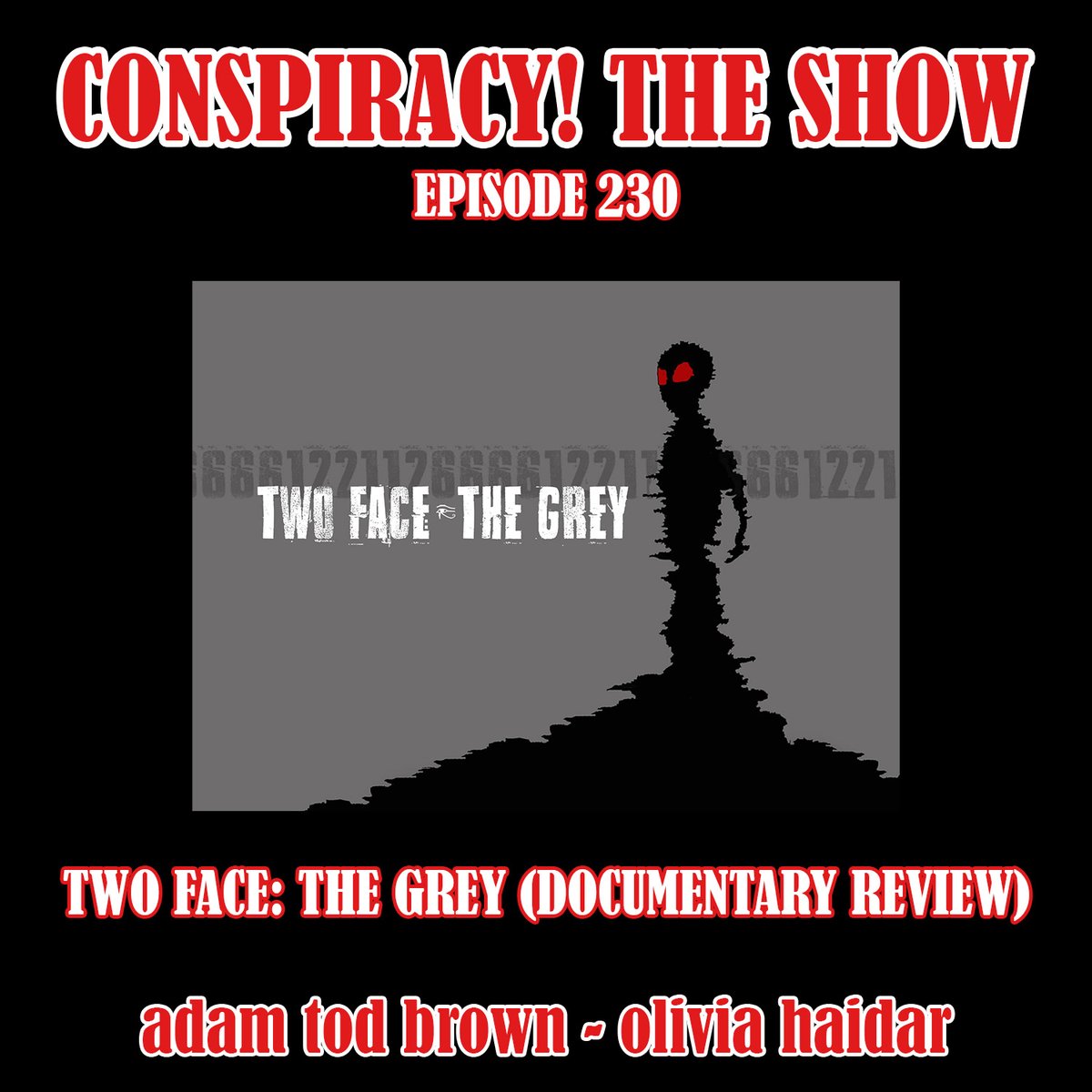 New episode up now! @adamtodbrown and @hitherehaidar review the highly suspect documentary Two Face: The Grey! Get it at anchor.fm/conspiracythes… or wherever else pods are downloaded!