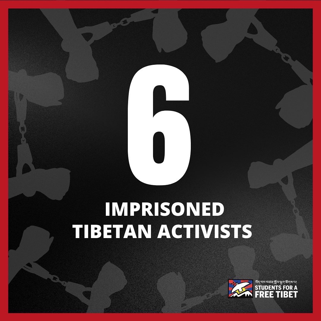 SFTHQ's tweet photo. The Chinese government has charged these six Tibetans inside Tibet with “inciting separatism” and “endangering national security.” Another devastating example of the CCP conflating peaceful dissents and expression with threats to “national security.” 

#FREETIBET https://t.co/IIhzuLsLXz