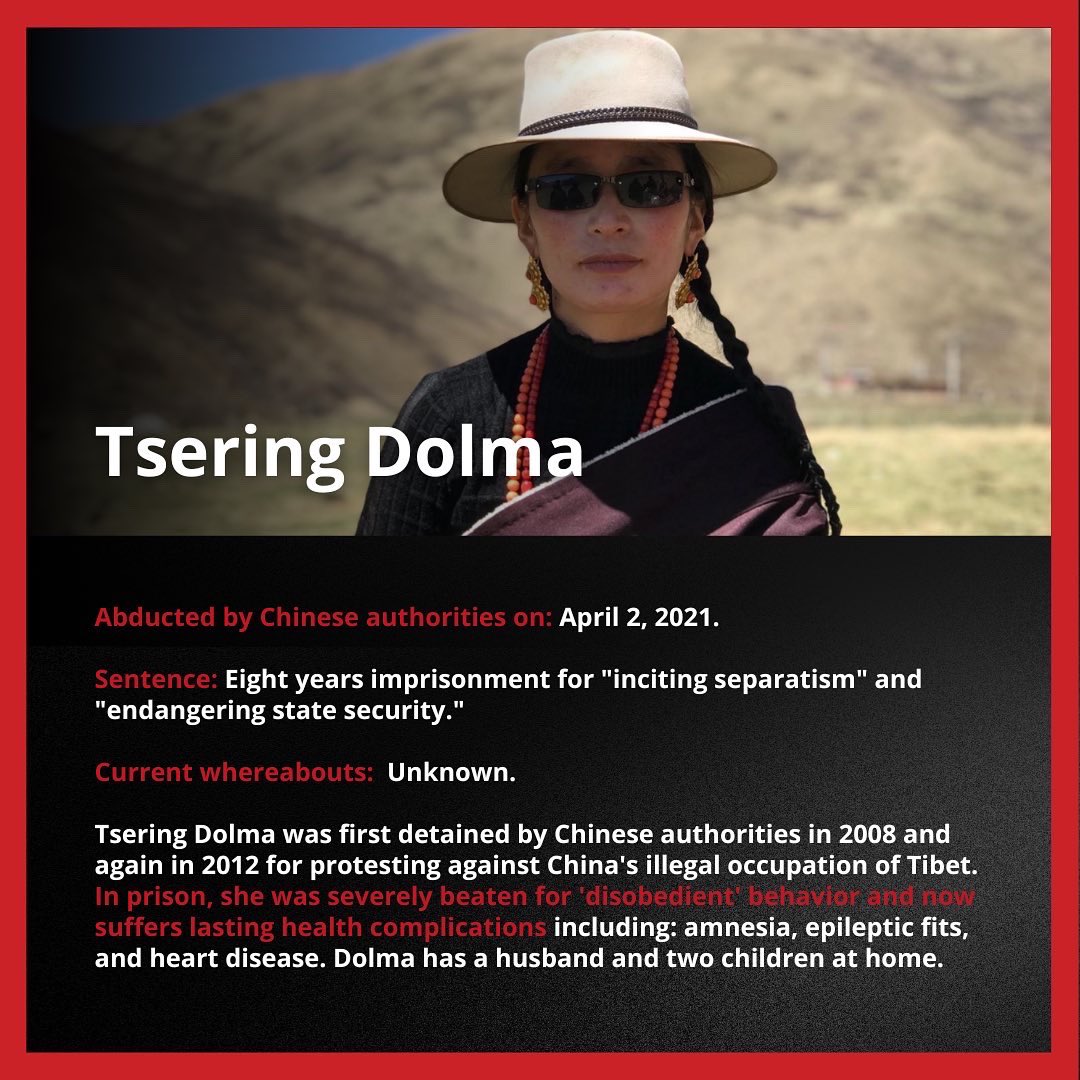 The Chinese government has charged these six Tibetans inside Tibet with “inciting separatism” and “endangering national security.” Another devastating example of the CCP conflating peaceful dissents and expression with threats to “national security.” 

#FREETIBET