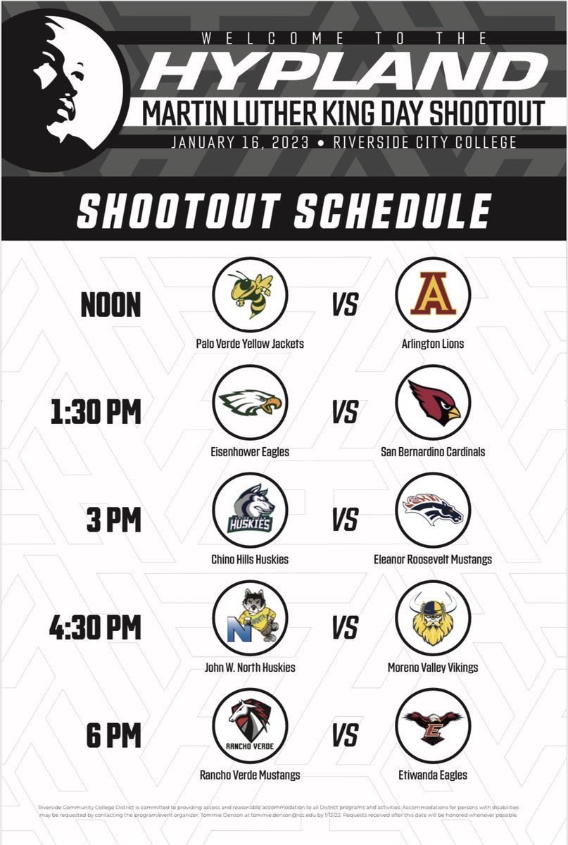 MLK Day HS Showcase schedule below  📍Riverside City College                            🗓️ Jan. 16                                                            <a href="/hypland/">HYPLAND</a> <a href="/EtiwandaBBall/">Etiwanda Boys Basketball</a> <a href="/RanchoVHoops/">Rancho Verde Hoops</a> <a href="/MattyK31/">Matthew Kovach</a> <a href="/AthleticsERHS/">ERHS Mustang Athletics</a> <a href="/basketball_chhs/">Chino Hills Hoops</a> <a href="/toddmalecki/">Icemen🏀/Recruiter/Desert Valley/Rising ⭐Stars</a> <a href="/FullTimeHoops1/">Aaron Burgin</a> <a href="/gerryfreitas/">gerry freitas</a>