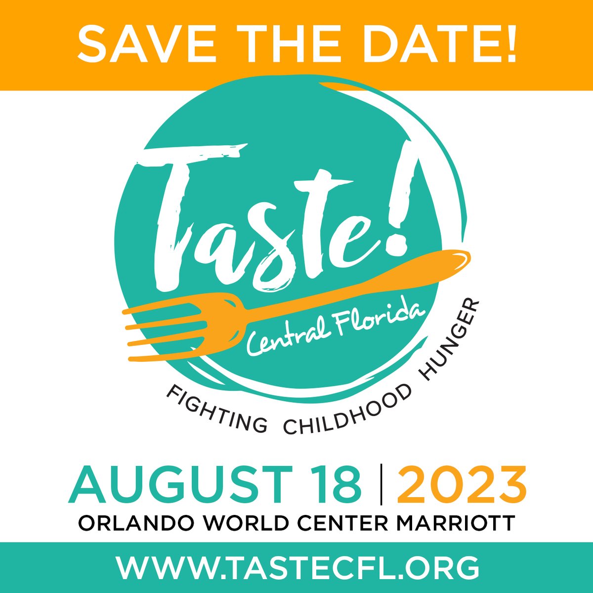 Taste! Central Florida is back 🎉 Your favorite premier food and beverage event is returning this August with tastings from more than 40 local restaurants.

🗓️ Save the date for August 18, 2023
🔔 Stay tuned for ticket sales at tastecfl.org