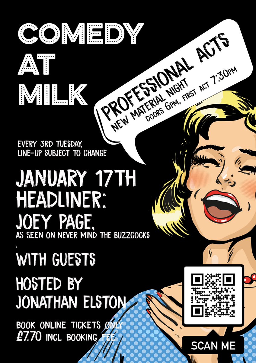 Comedy at Milk tweet media