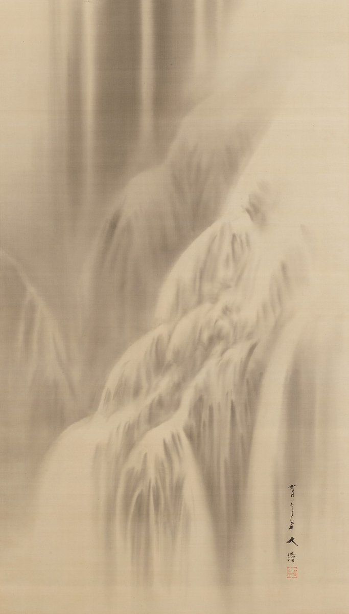 JapanTraCul's tweet photo. Waterfall by Watanabe Shotei, late 19th-early 20th century

#nihonga https://t.co/fb3viST7pI