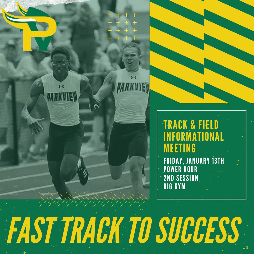 Who is ready for the season? Come find out how you can improve yourself and compete at a different level this Spring. 
Information meeting:
Friday, 2nd session, Power Hour, Big Gym.
#BeParkview 
<a href="/ParkviewVikings/">Parkview Football</a> <a href="/PHSVikingBBall/">Parkview Basketball</a> <a href="/ParkviewBBALL/">Lady Vikings</a> <a href="/Viking_vb4u/">Parkview Volleyball</a> <a href="/Parkview_Viking/">Parkview High School</a>