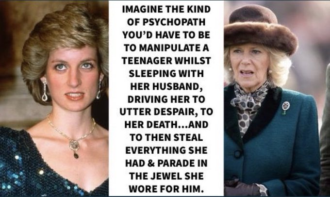paulinepark's tweet photo. #PrinceWilliamIsABully &amp; #CamillaConsortsWithAbusers: she pushed Diana aside to seize the crown &amp; the fairy tale romance ended with the evil stepmother running the palace; time to #AbolishTheMonarchy &amp; dump these corrupt welfare queens~! #FairyTaleTuesday

https://t.co/gRG3BHHkqq https://t.co/9PxsGA5SBt