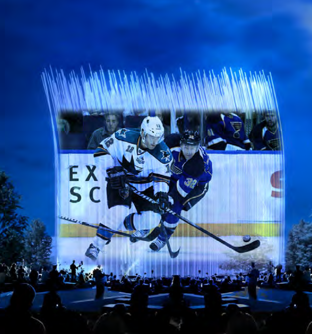 UrbanConfluence's tweet photo. The high density of the #BreezeofInnovation’s structural rods would provide a surface for projecting light and images for installations and events. https://t.co/5Ws4KjBquI