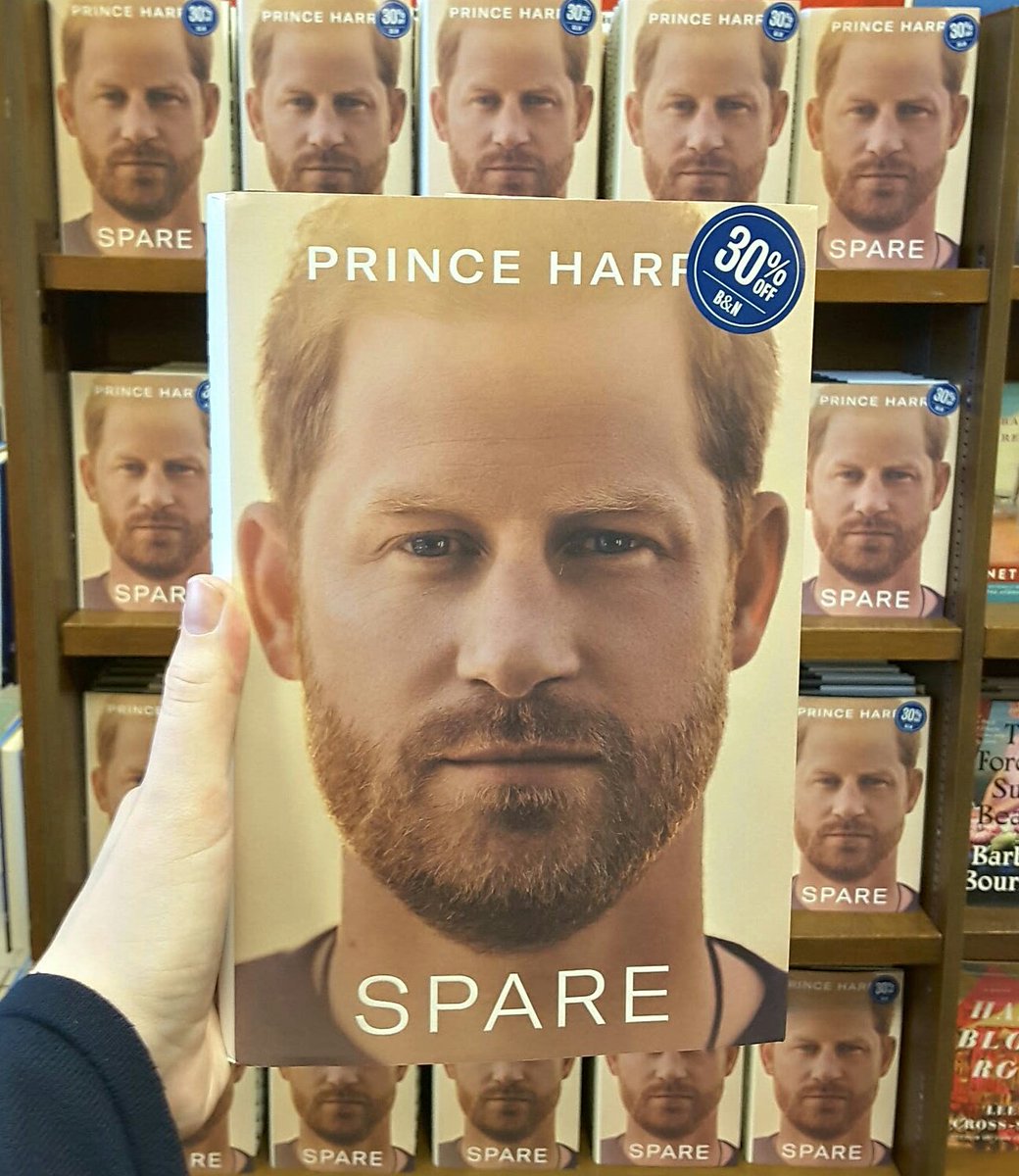 Spare by #princeharry is here! Stop in and grab your copy! 
Spare is excluded from our Moving Sale but we still have plenty of other great books you can grab for 50% off! 
#books #bookstagram #barnesandnoble #bnnatickma