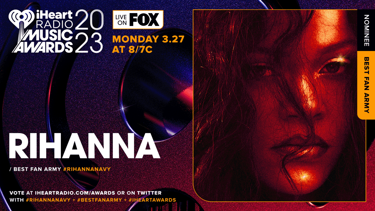 iHeartRadio's tweet photo. ❤️ @rihanna ❤️

Vote using these hashtags: #RihannaNavy #BestFanArmy #iHeartAwards

And vote on: https://t.co/aPueslpaIw https://t.co/mhFNyJPAYs