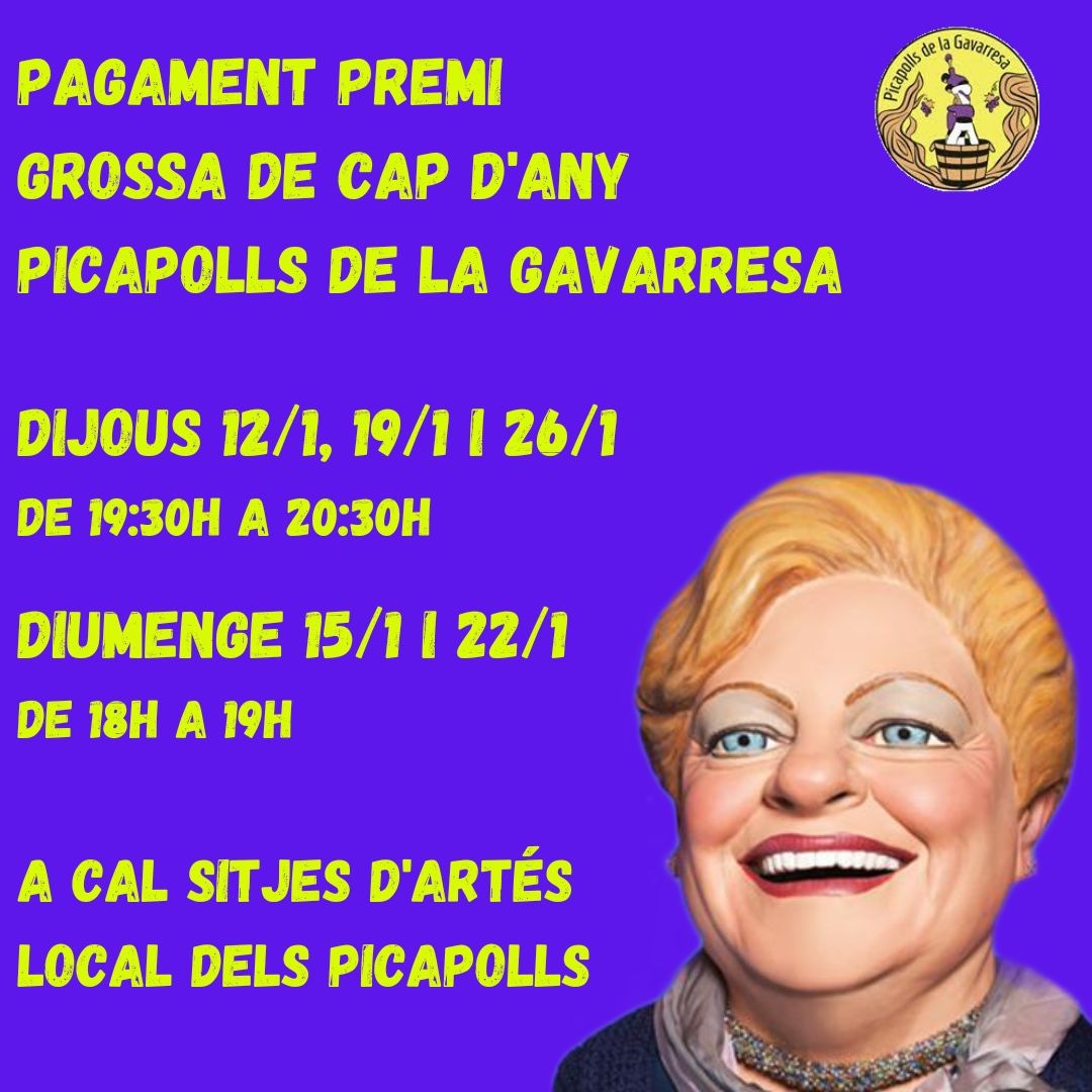 picapolls's tweet photo. Els propers dijous i diumenges de gener estarem al Local per pagar el premi de la Grossa https://t.co/v10j27nxzw
