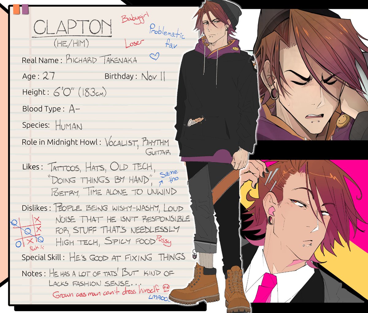 AlphaAniki's tweet photo. โก๏ธHey Midnight Howl fans! โก๏ธ
Our first song "Neon Fire" is on Spotify!
Take a closer look at some of the other members of the band! Clapton is our vocalist, plays rhythm guitar...and kiiiinda sucks at fashion. ๐ค
#Vtuber #ENVtuber #AlphaAniki #MidnightHowl
Art:
@jmbad_art https://t.co/tallOUIIYK