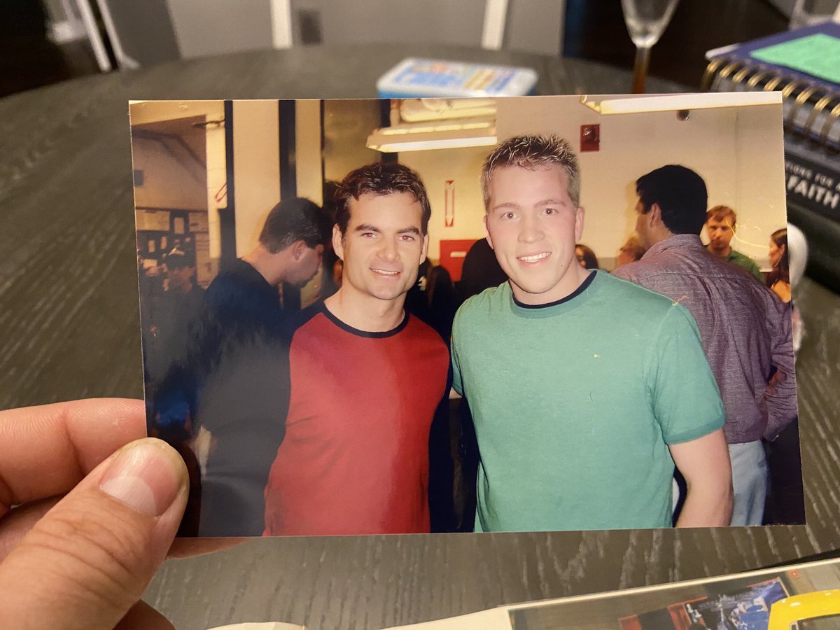 Me and Jeff Gordon almost 20 yrs ago. Wish I still had a jawline.