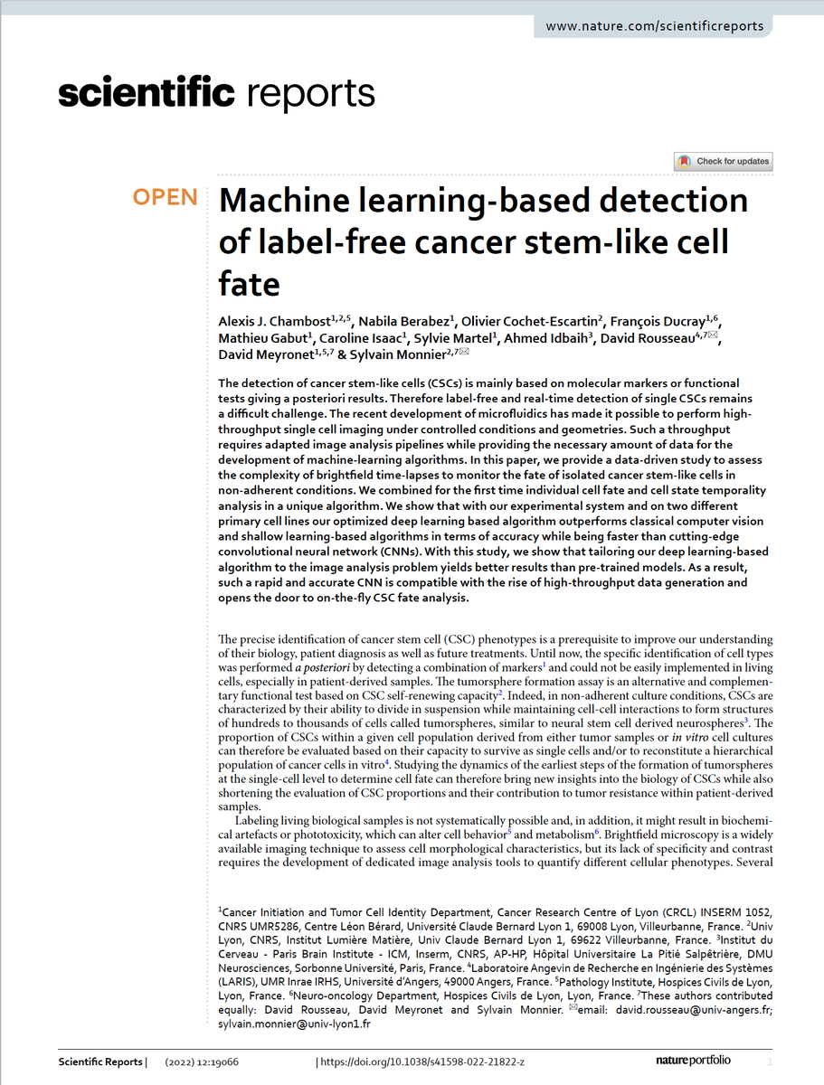 GabutLab's tweet image. Alexis Chambost's first PhD paper is out!
You want to know more about how AI can help you define cancer stem cell phenotypes? check out: pubmed.ncbi.nlm.nih.gov/36352045/