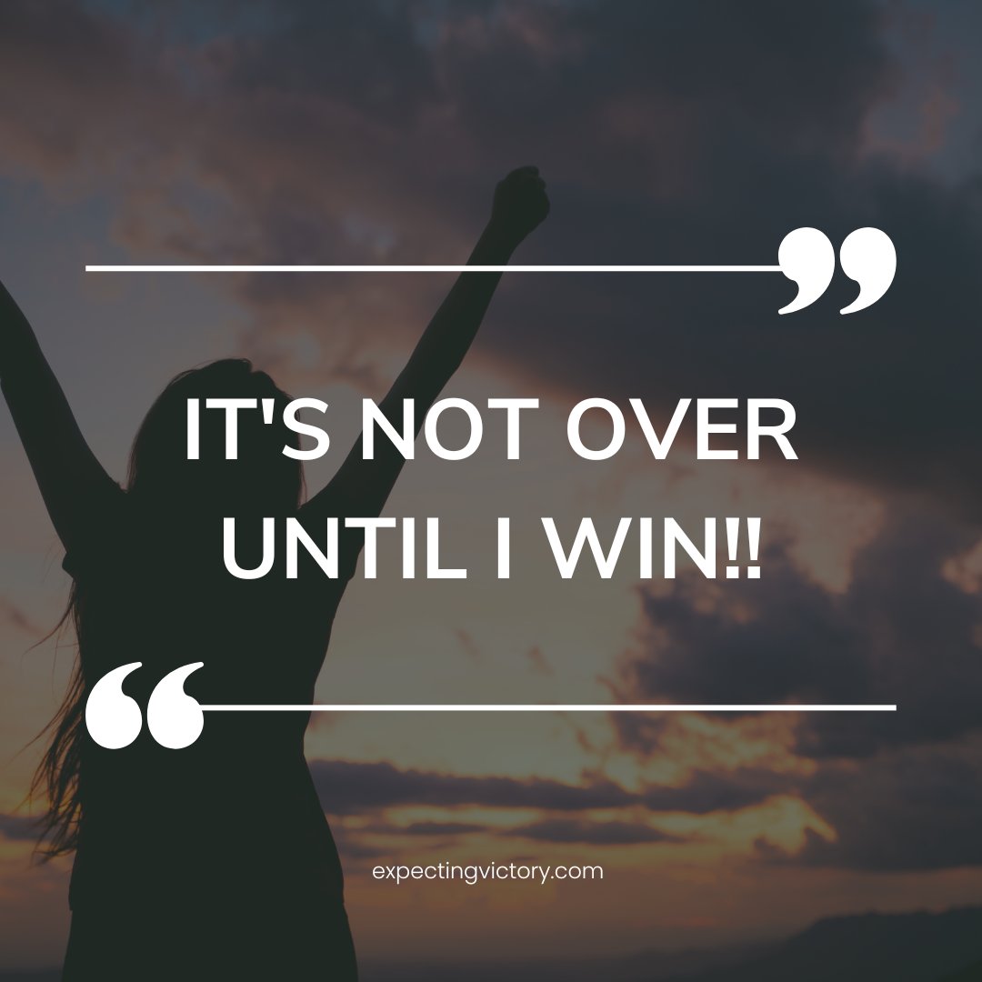 When you feel like you are running on empty you have to remind yourself that your victory is closer than it’s ever been before. When your path to more gets difficult, do not back down. It's not over until you win!

#win #expectvictory  #motivation #inspirational #personalwellness