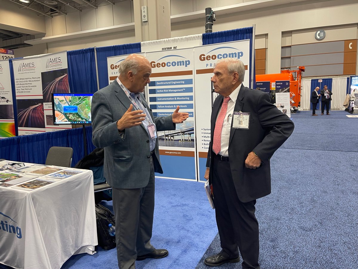 GeocompInc's tweet photo. It's the last day to visit Geocomp at the Transportation Research Board (TRB) Annual Meeting! Our team is ready at booth #821 to discuss the risk management solutions we can bring to your upcoming transportation and geotechnical projects.
#Geocomp #TRB2023 https://t.co/Fd78StmcPA