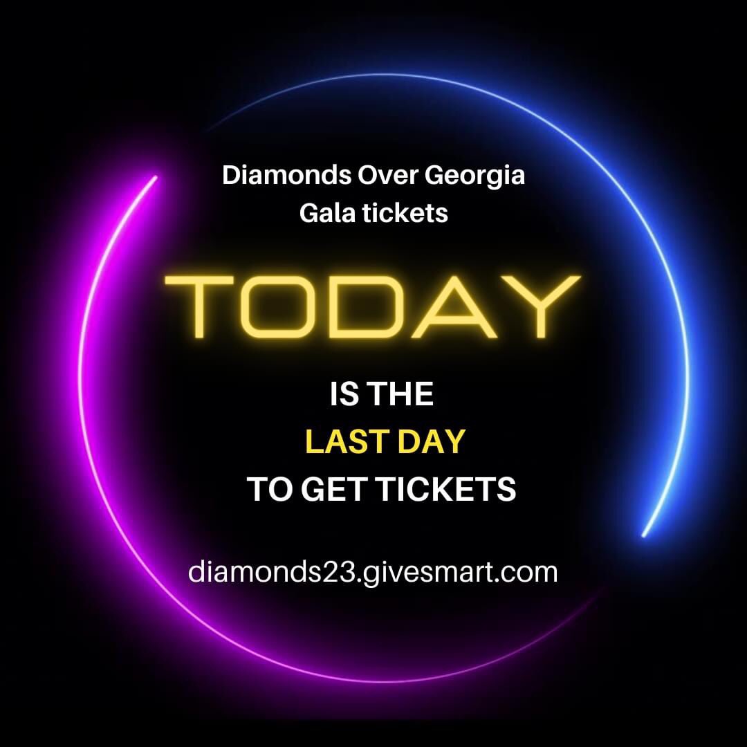 DiamondsGeorgia's tweet photo. TODAY  is the last day to get tickets or become a sponsor for the 16th annual Diamonds Over Georgia Pediatric Cancer gala. Don't miss out on a wonderful evening for a great cause! https://t.co/kWX8u2DCSb  #FTK #diamondsovergeorgia #curechildhoodcancer https://t.co/aczODDWVZm