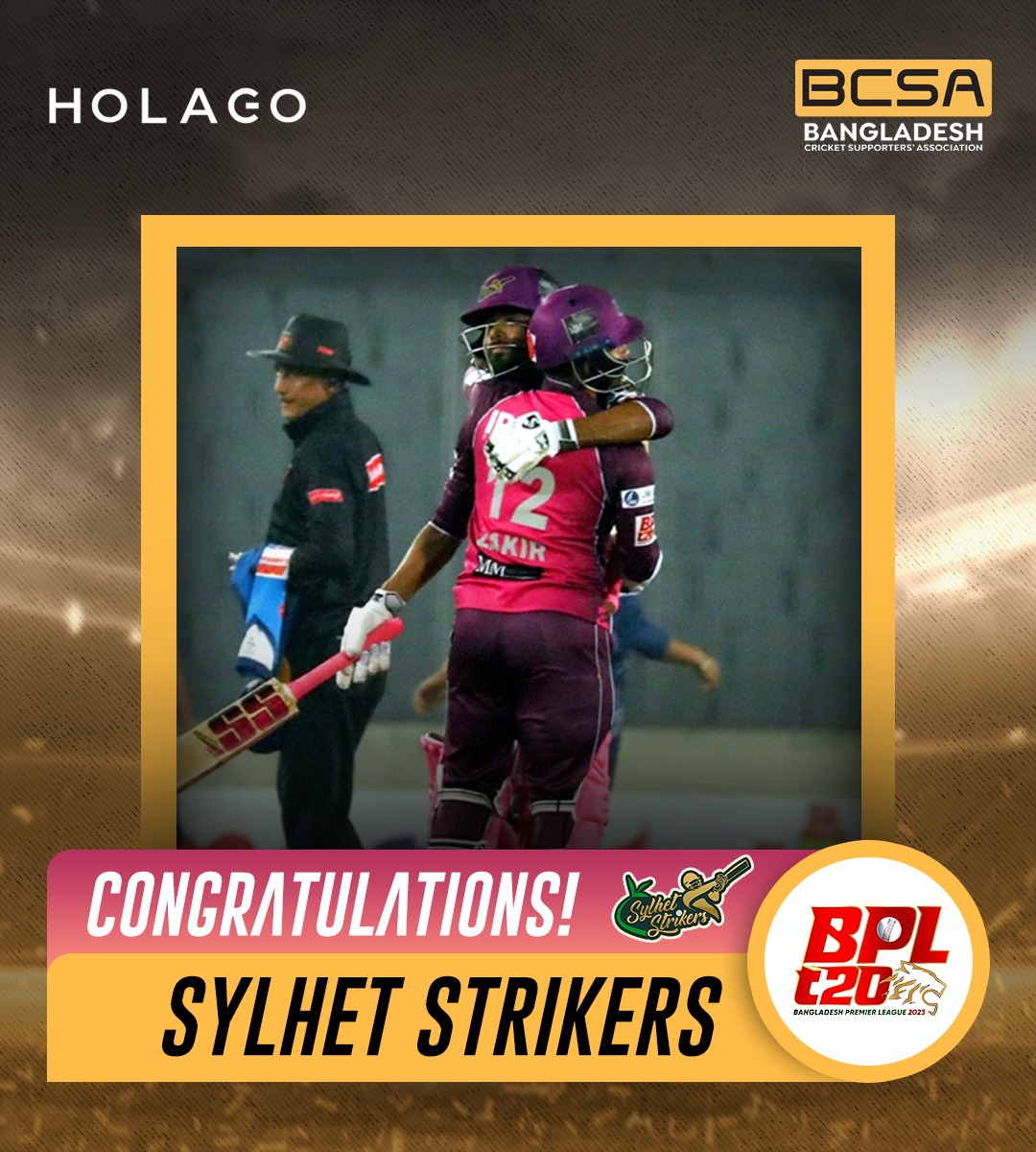 BCSA_Tigers's tweet photo. 4 wins in a row. Sylhet Strikers is flying
#BPL #SSvDD https://t.co/x6YIuYGMLT