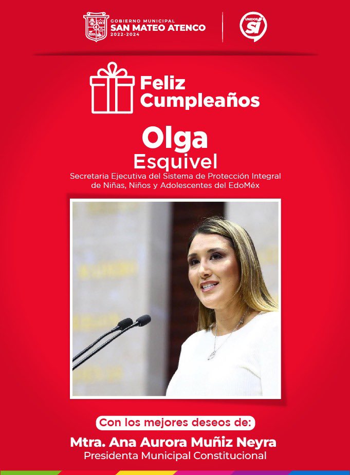 Anaamunizneyra's tweet photo. Muchas felicidades, querida @olgaesquivelmx. Te envío un fuerte abrazo y mis mejores deseos para ti en esta nueva vuelta al sol. Que la vida te siga bendiciendo siempre. ¡Feliz cumpleaños! https://t.co/6tWlSDsGTt