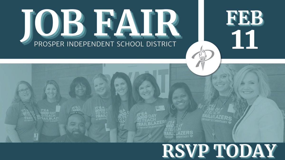 There is no better place to work than in Prosper ISD! 

Mark your calendar and join us on Saturday, February 11, 2023, from 9-11 am at Prosper High School, 301 Eagle Drive.
 
SKIP THE LINE &amp; PRE-REGISTER BY CLICKING HERE: prosperproud.net/ChooseProsper