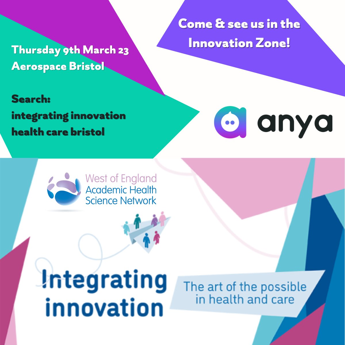 Come & visit us in the Innovation Zone face-to-face 😲 at the Integrating Innovation event in Bristol from @WEAHSN on 9 March! weahsn.net/event/integrat… @HTBNSSG @One_Glos @BSW_Together