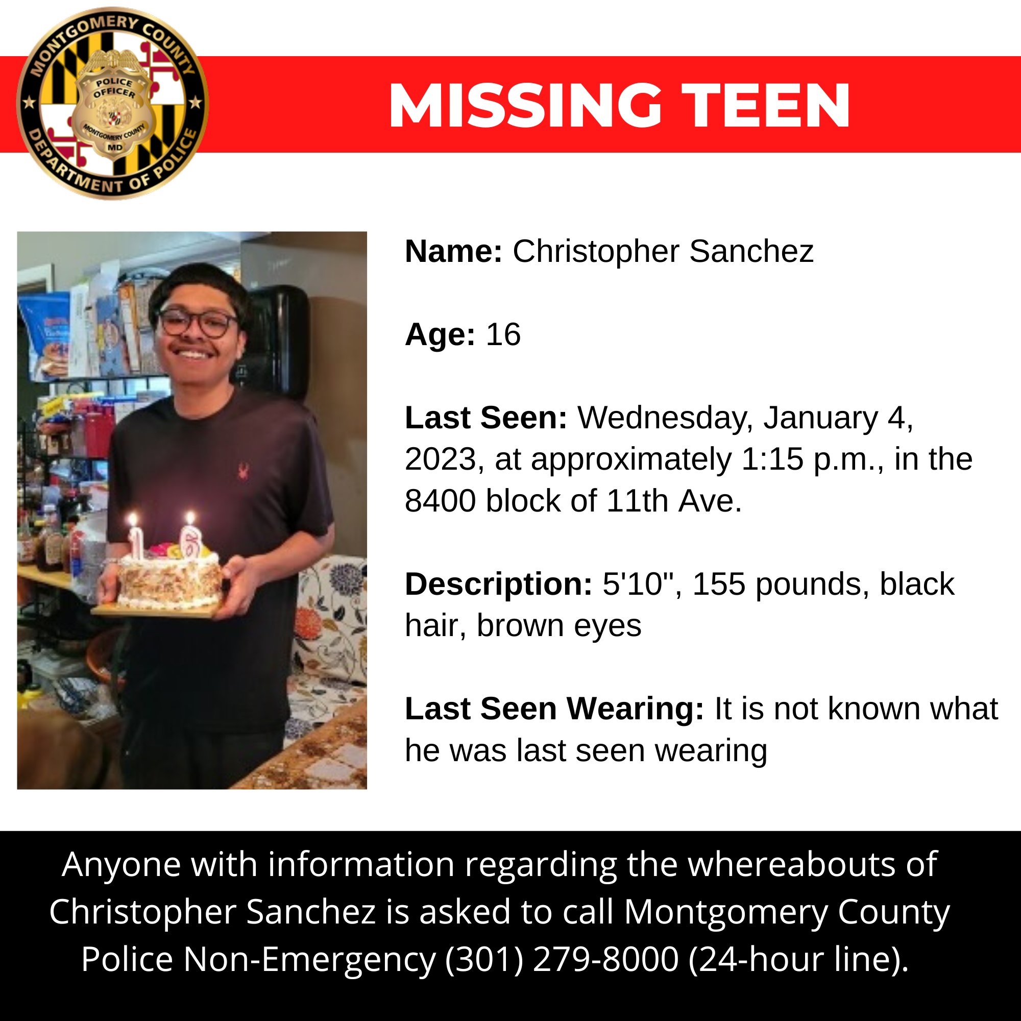 Montgomery County Department of Police on Twitter: "Concern for Missing