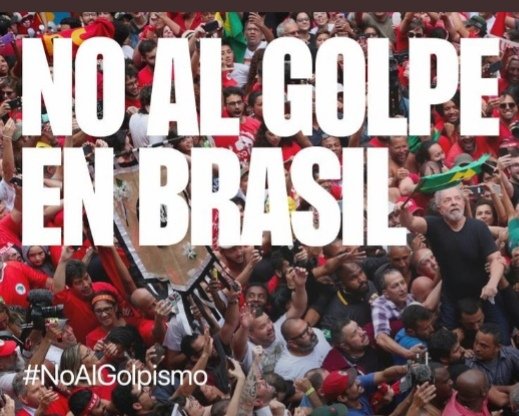 Con mucha fuerza gritaremos #NoAlGolpeEnBrasil 
Todos los #MambisesDeAcero apoyamos a Lula en su lucha