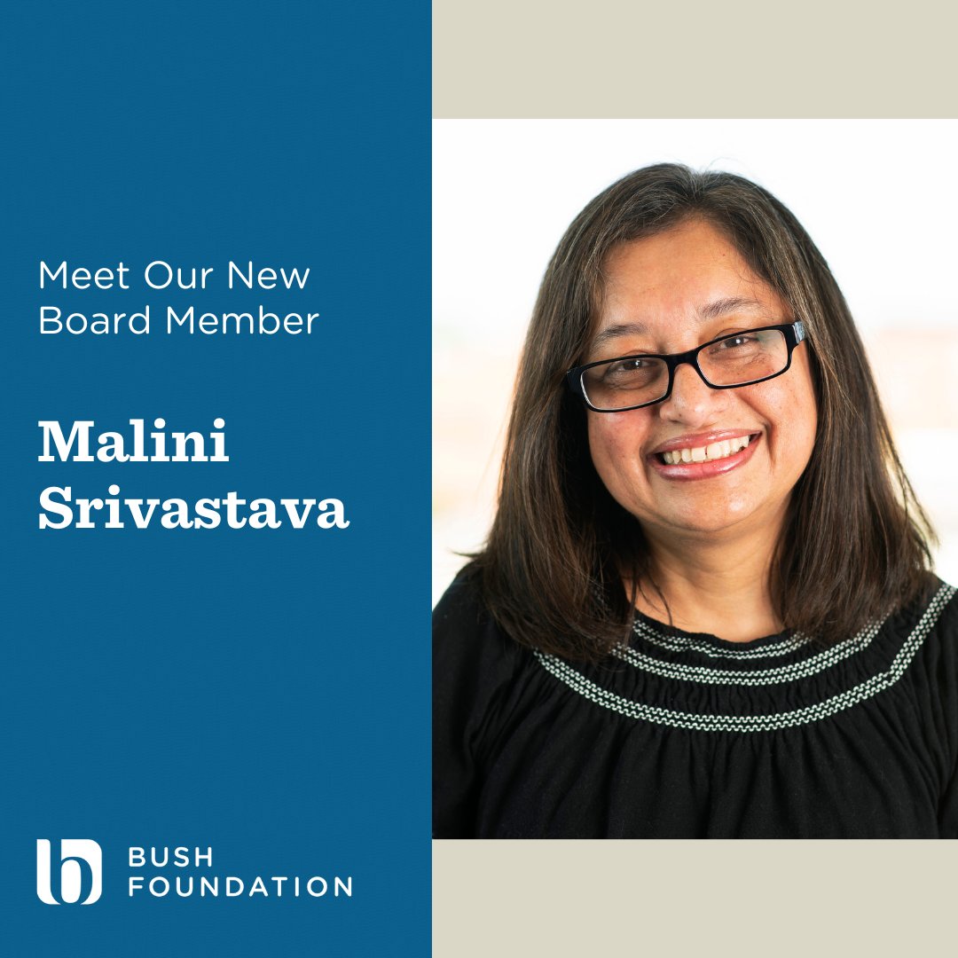 BushFoundation's tweet photo. Meet our new board member, @MaliniSays! Malini is associate dean at @UofMDesign and project lead for the award-winning project efargo, which seeks to reduce citywide energy use. She is also a 2014 #BushFellow. Welcome, Malini!

Learn more at https://t.co/E3afJabEJL. https://t.co/j5ksFtPp9Q