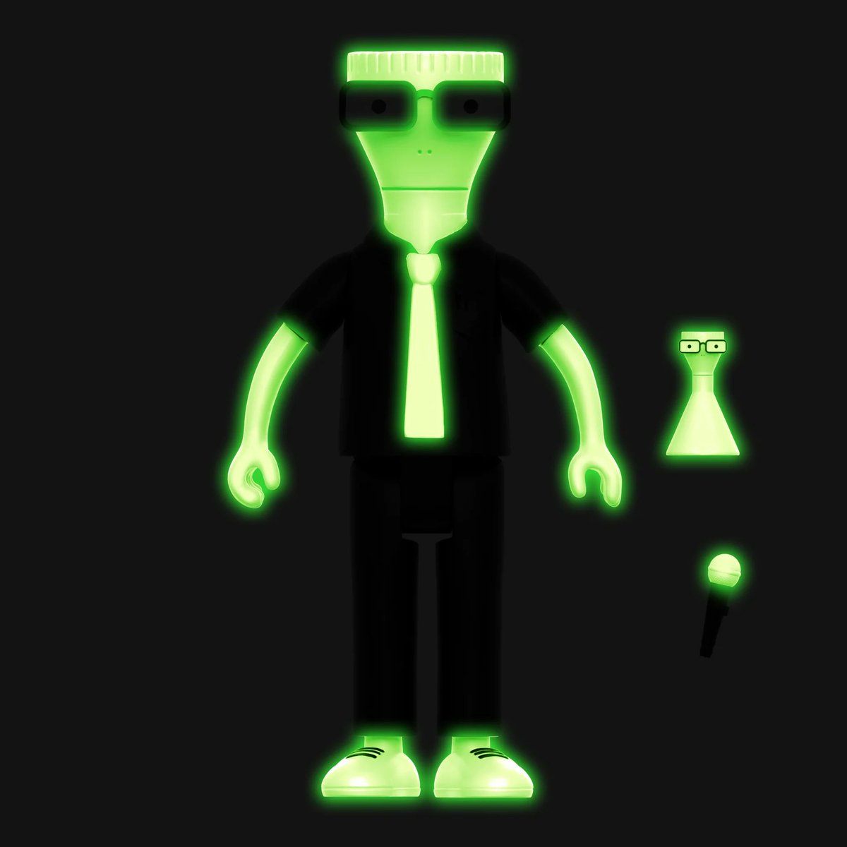 MILO is back, and this time he's GLOWIN'!  We have a very limited amount of this new Hypercaffium Spazzinate figure from Super7. Grab it now at aggronautix.com/product/milo-g…