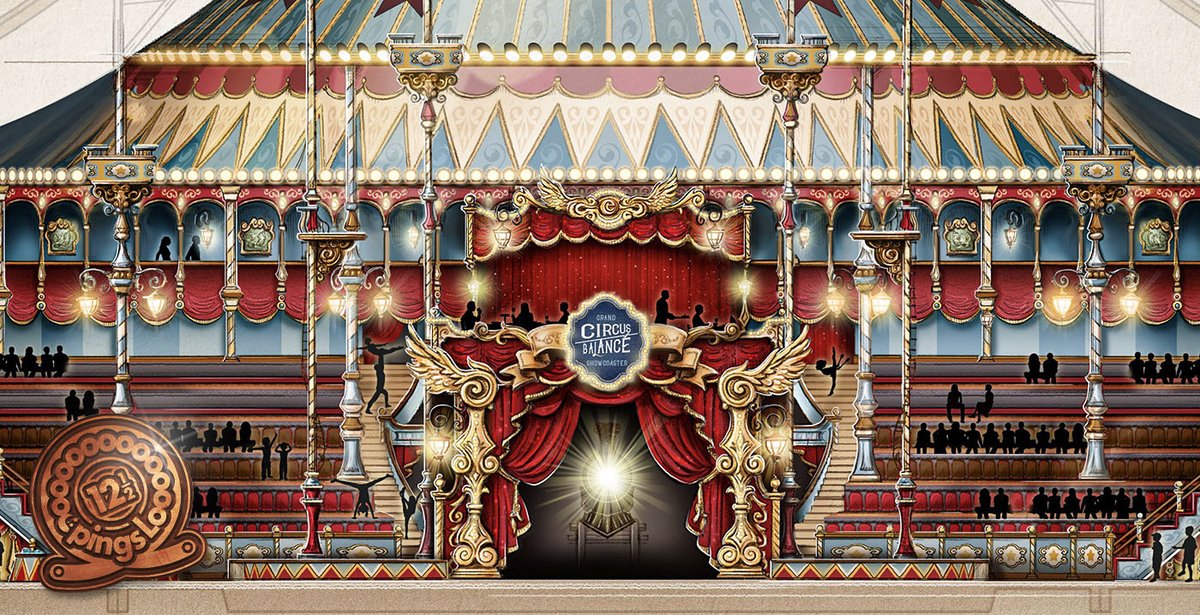 looopings's tweet photo. Dit zijn de oorspronkelijke plannen voor de nieuwe Efteling-achtbaan Grand Circus Balancé https://t.co/jPOfVi7kx2 https://t.co/YFnW89D27n