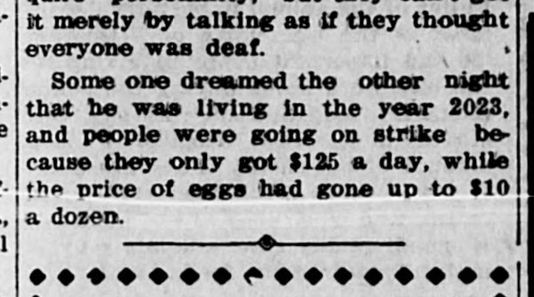 paulisci's tweet photo. A dream from 1923 about the year 2023. https://t.co/zwW6FRvaBb