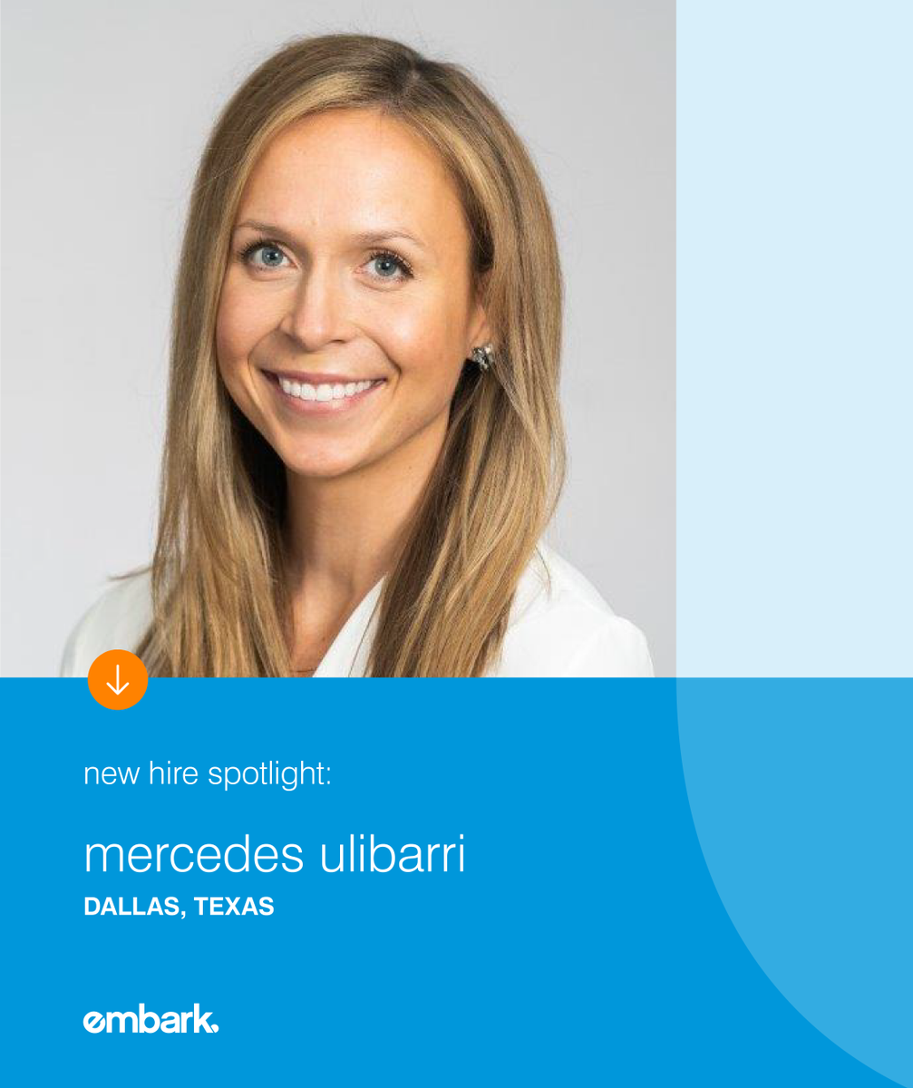 embarkwithus's tweet photo. Please join us in welcoming Mercedes Ulibarri to the Embark team!
We can't wait to see how she shapes the future of our team! Learn more about our practices and the team leading them here: https://t.co/nMV5cR4Hjs
#transactionservices #newhire #embarkwithus #joinourteam https://t.co/qN3MlpHKzQ