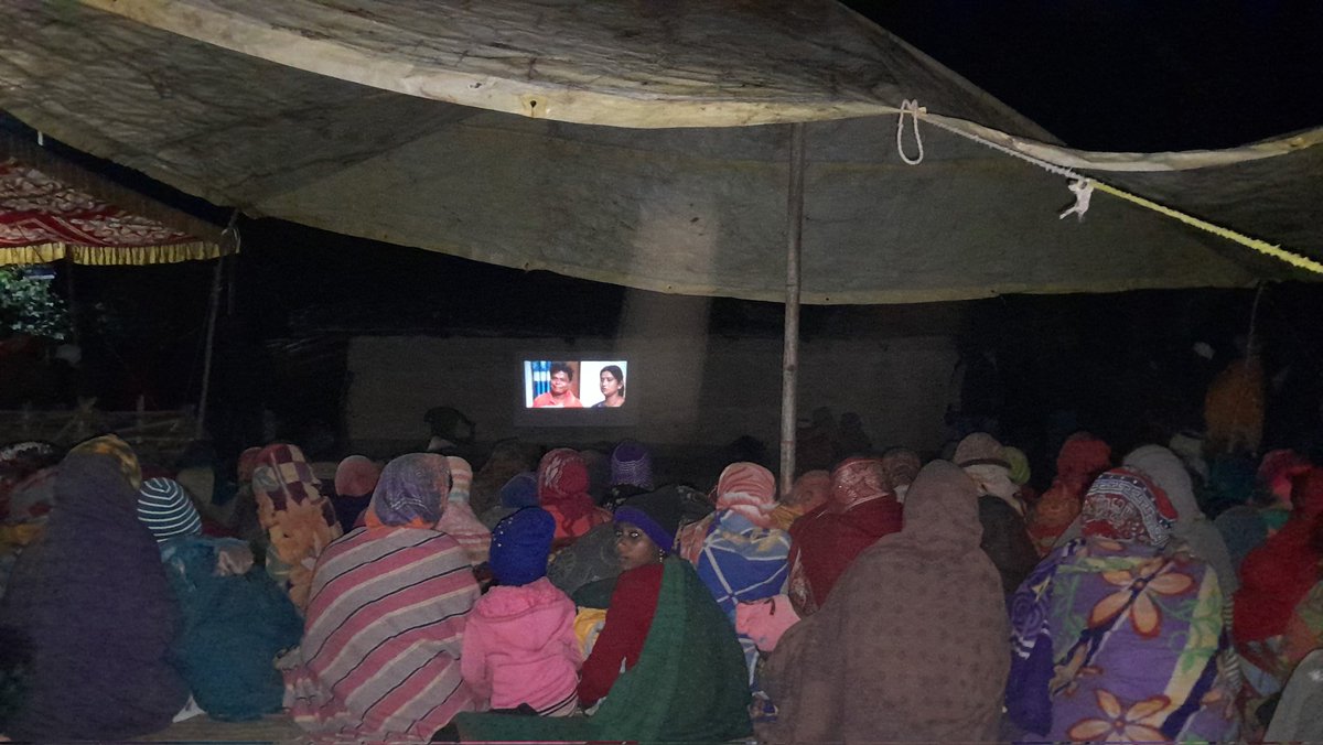 Ratri Chaupal at Goindi village Garu block with Kanhai Singh Zila Member. He has discussed about fundamental rights like ration, pension, education, electricity, health and FRC. He has said that do strong of Gram Sabha, So that get all rights.