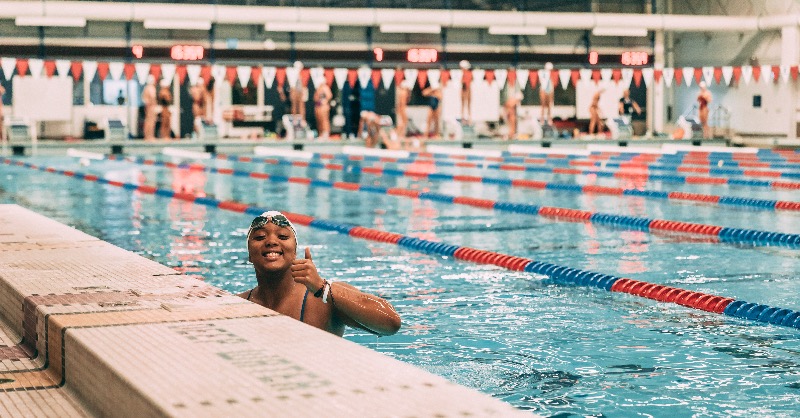 USASwimming's tweet photo. Athlete applications are now open for 2023 National Diversity Select Camp. 

Click the link ⬇️ to apply!