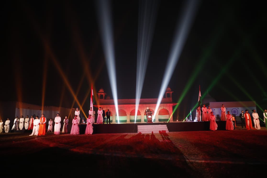kishanreddybjp's tweet photo. The Light and Sound Show will be showcased in Hindi and English Languages and a total of 700 people can watch the show in a one time watch. https://t.co/ZdcfZHKoIy