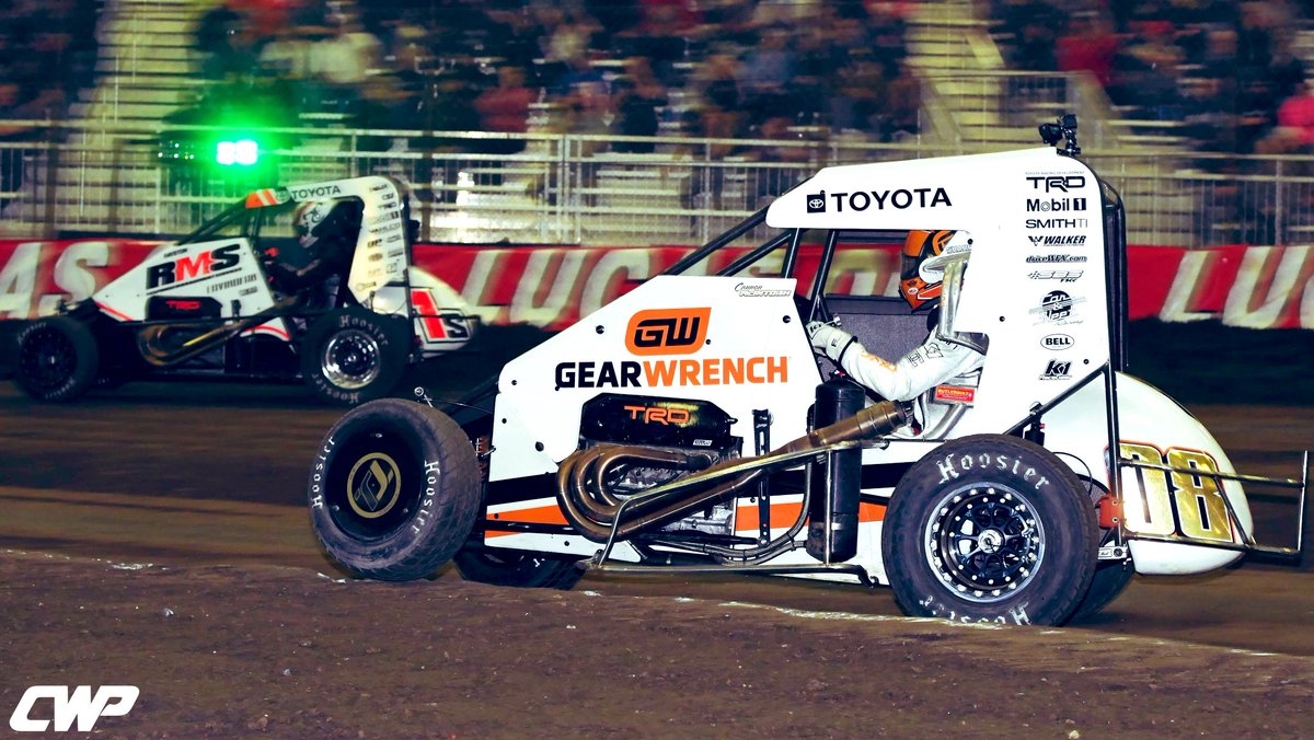 The 2 winners from last night at the @cbnationals @Cannon_mac08 would almost double up and did capture the prelim win. @spencerbayston would pick up the IRoC win