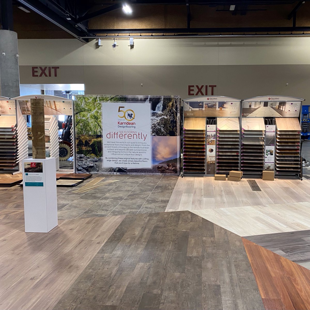 Setup for CCA Winter Convention is almost complete! With more than half of our booth #536 floor dedicated to new colors, we cannot wait to see you tonight. #ccaglobalpartners #KarndeanLVT