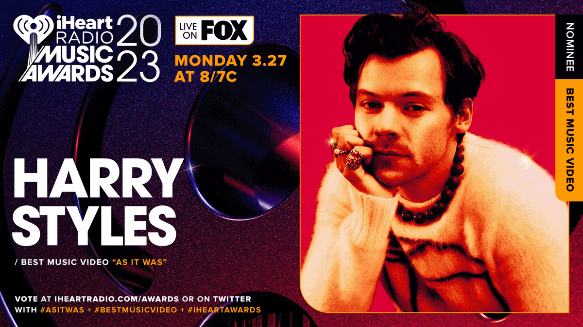 iHeartRadio's tweet photo. 📹 @Harry_Styles 📹

Vote using these hashtags: #AsItWas #BestMusicVideo #iHeartAwards

And vote on: https://t.co/aPueslpaIw https://t.co/w1xHyAPhsL