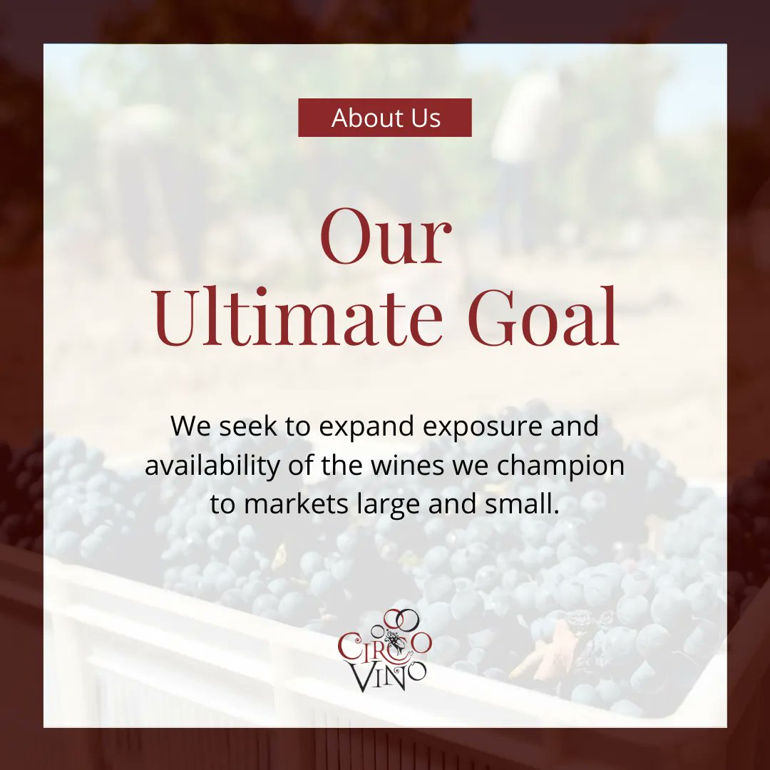 Our ultimate goal is to expand exposure and availability of the wines we champion to markets large and small by facilitating direct imports and, therefore, keeping wine well cared for, current and available at modest prices.

🍷 #circovino #withthewinecircus #wine #wineimporter