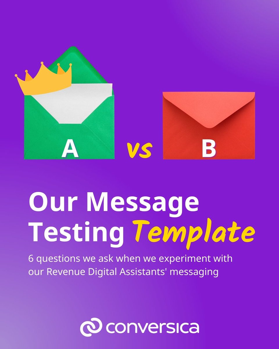 We're always running experiments to boost conversation performance. Customer Insights Analyst Faythe Harris shares her simple template for testing tweaks to our RDAs' messaging. ow.ly/crOG50Mmcus