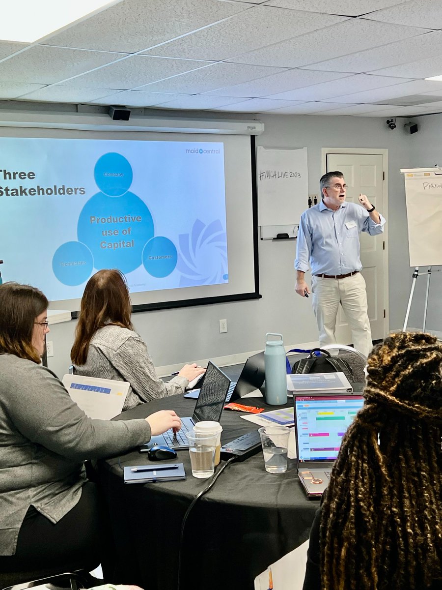 tom_stewart's tweet photo. Today kicks off our MaidCentral Academy LIVE event! We've already shown growth-minded cleaning business owners how to use Core KPI's to make better decisions in their business. This is the information you need to grow your cleaning business and make more money! #mcalive2023 #l... https://t.co/VSE19EYuKG