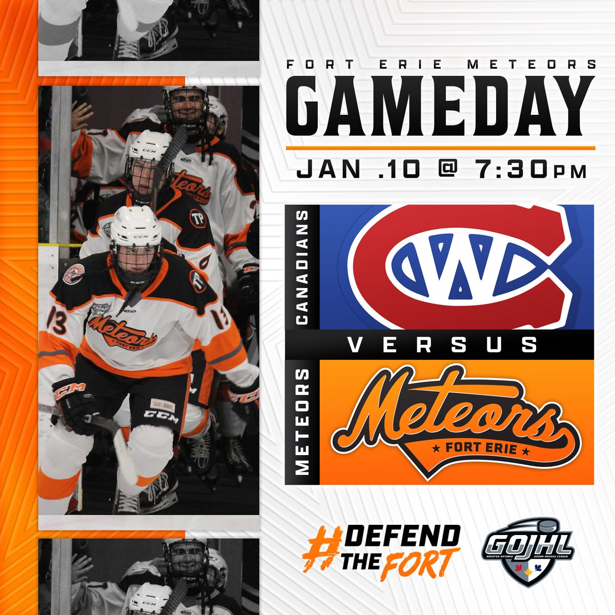 FEMeteors's tweet photo. A rare Tuesday night home tilt. Don't forget, puck drops at 7:30!
#FEMvsWJC | #DefendTheFort🏰 | @GOJHL https://t.co/46UkYhZVnJ
