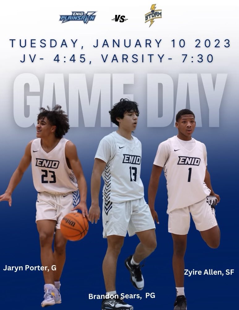 Home game tonight! We had a great holiday break, now it time to get back to work! Make sure you’re there! JV at 445pm and Varsity at 7pm. #LiveTheCreed <a href="/Okc_storm/">OKC Storm Athletics</a>  #2ClapsForThePlainsmen